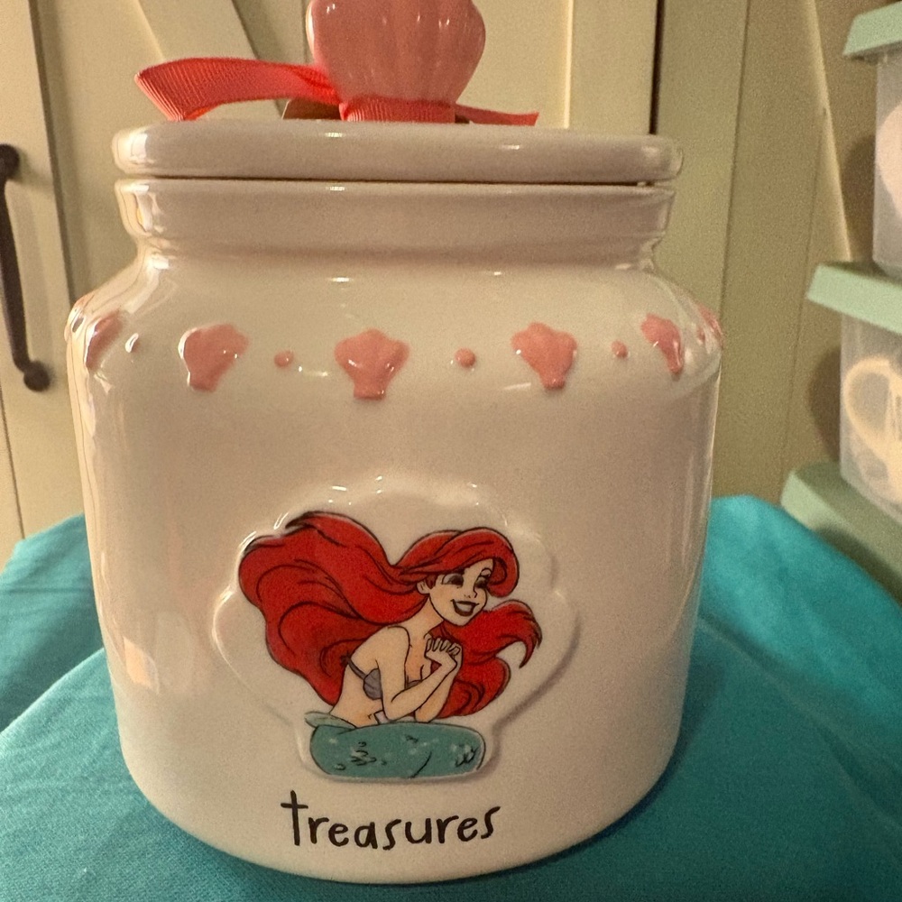 Disney Little Mermaid Ariel Treasure Container by Rae Dunn NWT